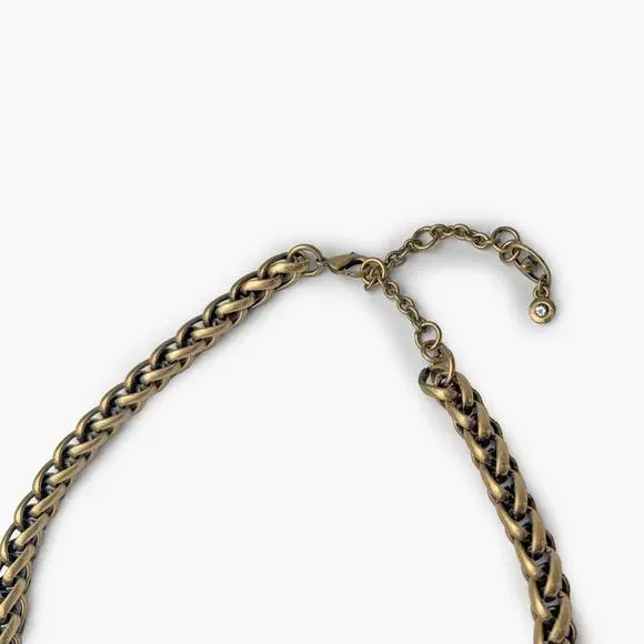 NWOT CABI Casablanca Gold Tone Teardrop Pendant Statement Necklace w/ Real Stone - Picture 5 of 7